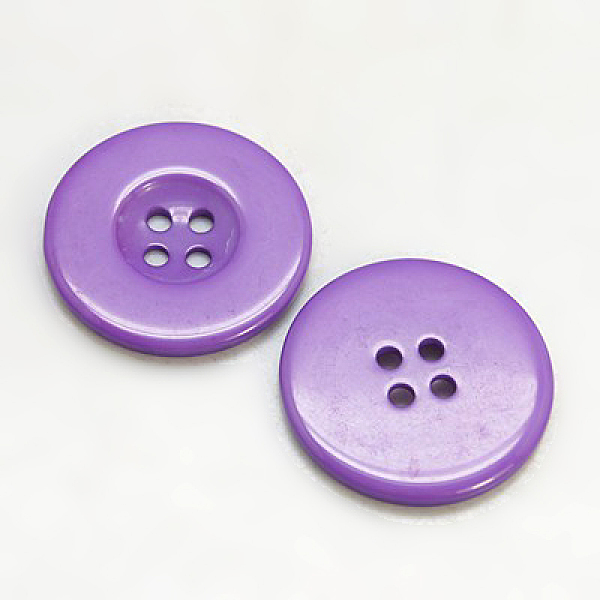 

PandaHall Resin Buttons, Dyed, Flat Round, Dark Orchid, 16x3mm Resin Flat Round Purple