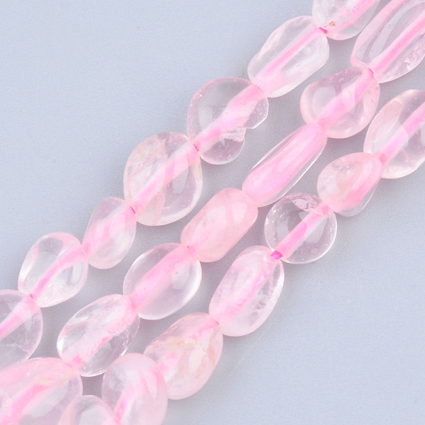 

PandaHall Natural Rose Quartz Beads Strands, Tumbled Stone, Nuggets, 5~13x5~10x3~8mm, Hole: 1mm, about 40~60pcs/strand, 14.57 inch~15.74...