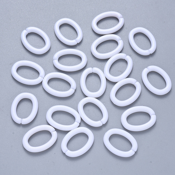 

PandaHall Opaque Acrylic Linking Rings, Quick Link Connectors, For Jewelry Cable Chains Making, Oval, White, 17.5x13x2.5mm, Inner Diameter...