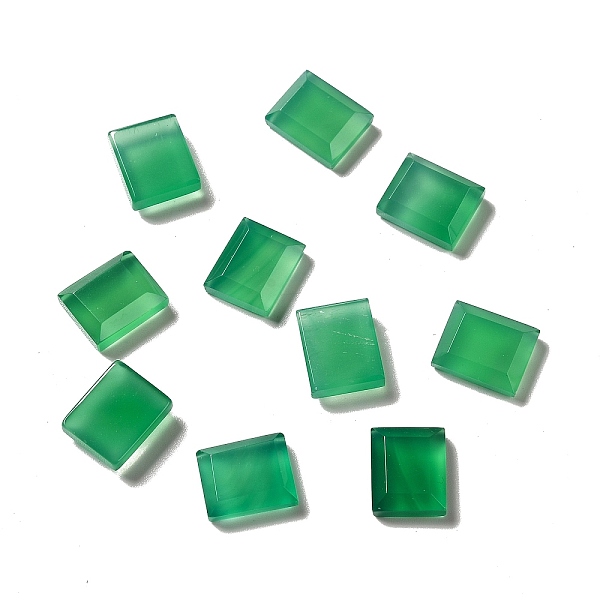 

PandaHall Dyed & Heated Natural Green Onyx Agate Cabochons, Rectangle, Lime Green, 11x9x3.5mm Green Onyx Agate Rectangle