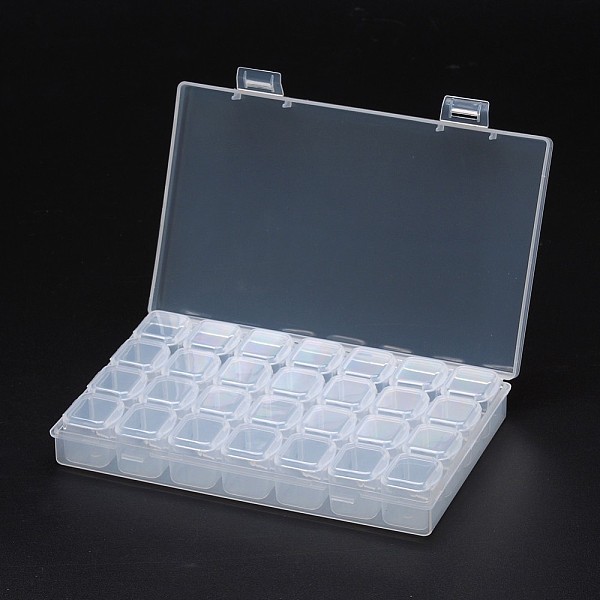 

PandaHall 2Pcs Polypropylene Plastic Bead Storage Containers, Removable, 28 Compartments, Rectangle, Clear, 17.5x10.8x2.6cm Plastic...