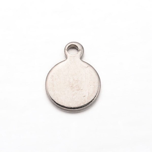 

PandaHall 304 Stainless Steel Charms, Blank Stamping Tag, Flat Round, Stainless Steel Color, 9.5x7x0.8mm, Hole: 1mm 304 Stainless Steel Flat...