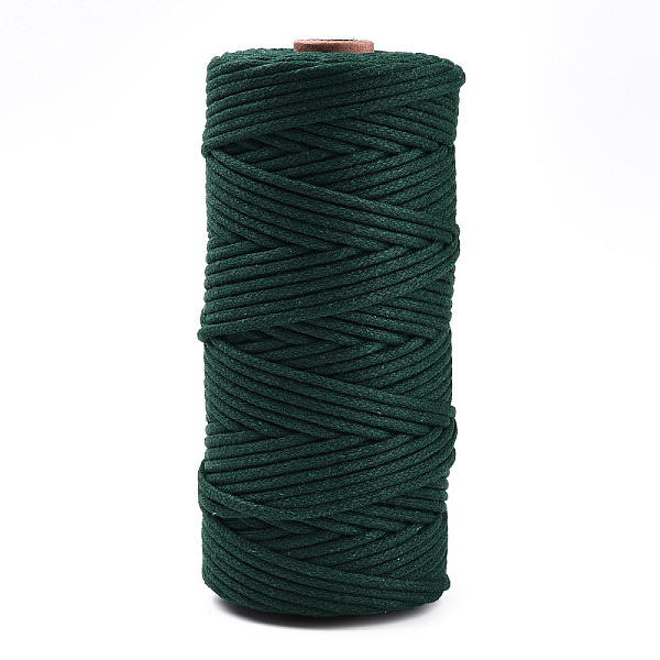 

PandaHall Cotton String Threads, Macrame Cord, Decorative String Threads, for DIY Crafts, Gift Wrapping and Jewelry Making, Dark Green, 3mm...