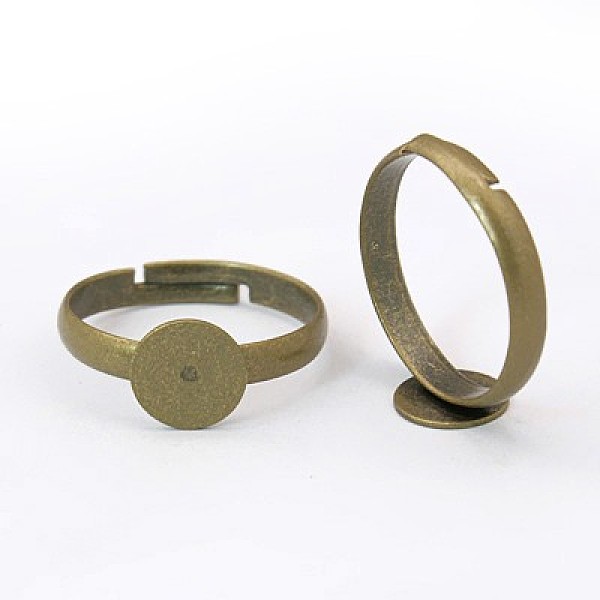 

PandaHall Brass Pad Ring Bases, Antique Bronze, Lead Free, Cadmium Free and Nickel Free, Adjustable, Ring: about 3mm thick, 17mm inner...