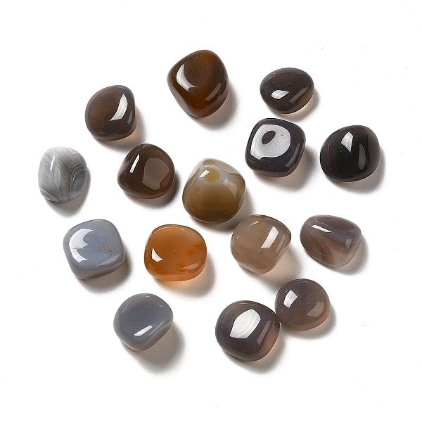

PandaHall Natural Grey Agate Beads, Tumbled Stone, Healing Stones for 7 Chakras Balancing, Crystal Therapy, Vase Filler Gems, No...