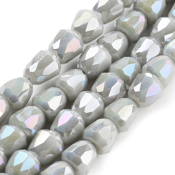 

PandaHall Electroplate Glass Beads Strands, Faceted, Bell, Gainsboro, 4x3.5~4mm, Hole: 1mm, about 98pcs/strand, 13.70''(34.8cm) Glass Bell..., Gray