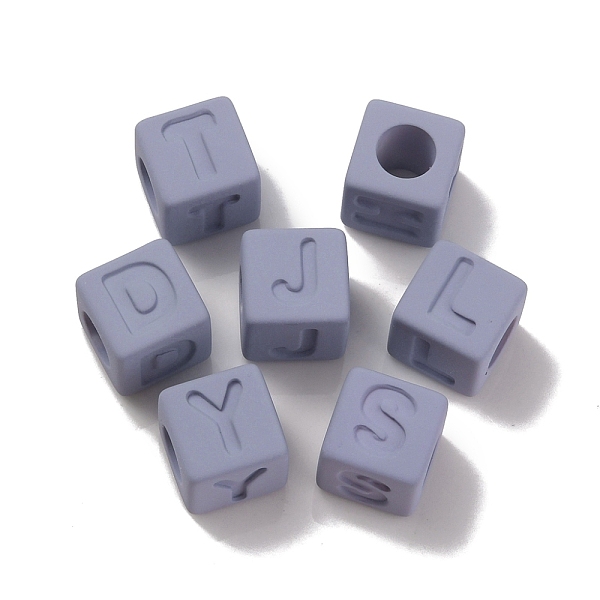 

PandaHall Rubberized Style Transparent Acrylic Beads, Square, Gray, 12x12x12mm, Hole: 7mm Acrylic Square Gray