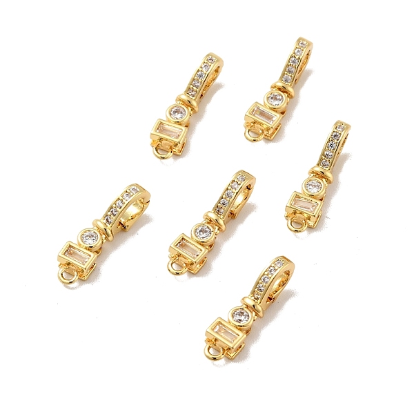 

PandaHall Brass Micro Pave Clear Cubic Zirconia Fold Over Clasps, Cadmium Free & Nickel Free & Lead Free, Real 18K Gold Plated, Clasp...