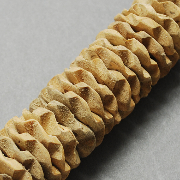 

PandaHall Coconut Beads Strands, Carve, Natural, Flower, Wheat, about 25mm in diameter, 2~4mm thick, hole: 2mm, 120pcs/strand, 15.5 inch..., Orange