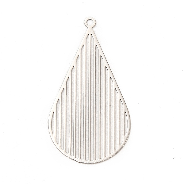 

PandaHall Rack Plating Brass Filigree Pendants, Long-Lasting Plated, Teardrop Charms, Platinum, 44x23.5x0.3mm, Hole: 1.6mm Brass Teardrop