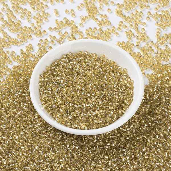 

PandaHall MIYUKI Round Rocailles Beads, Japanese Seed Beads, 8/0, (RR3) Silverlined Gold, 8/0, 3mm, Hole: 1mm, about 2111~2277pcs/50g Glass...