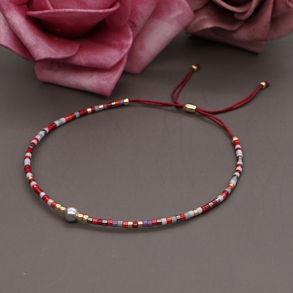

PandaHall Bohemian Style Colorful Beaded Lucky Stone Couple Bracelet for Women