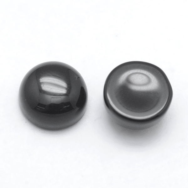 

PandaHall Natural Obsidian Cabochons, Flat Round, 8x3~4mm Obsidian Flat Round
