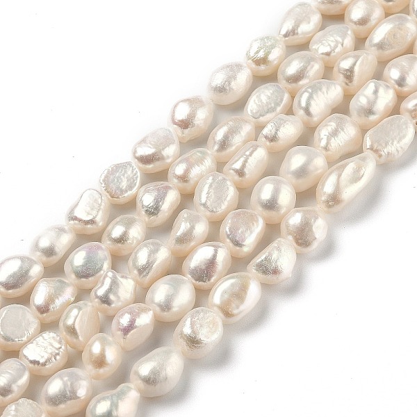 

PandaHall Natural Cultured Freshwater Pearl Beads Strands, Rice, Bisque, 8.5~15x7~8mm, Hole: 0.7mm, about 33pcs/strand, 13.58 inch(34.5cm)..., Orange