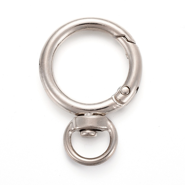 

PandaHall Alloy Swivel Clasps, Swivel Snap Hook, for Handbag Ornaments Decoration, Cadmium Free & Lead Free, Ring, Platinum, 40x27x5.5mm...
