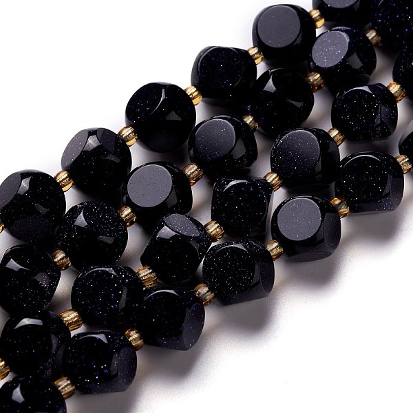 

PandaHall Synthetic Blue Goldstone Beads Strand, with Seed Beads, Six Sided Celestial Dice, 7.5~8x7.5~8x7.5~8mm, Hole: 0.5mm, about...
