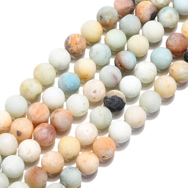 

PandaHall Natural Flower Amazonite Beads Strands, Frosted, Round, 10mm, Hole: 1mm, about 38pcs/strand, 15.5 inch(39.5cm) Flower Amazonite...