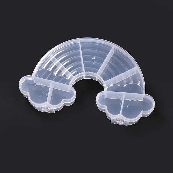 

PandaHall Plastic Bead Containers, for Small Parts, Hardware and Craft, Rainbow, Clear, 9x14.8x2.3cm Plastic Rainbow Clear