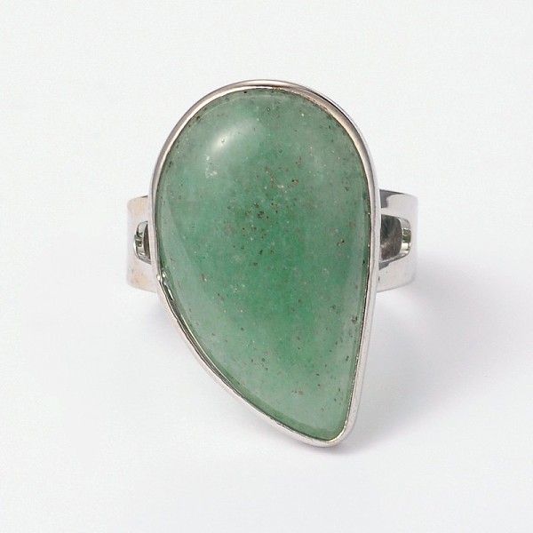 

PandaHall Adjustable Gemstone Brass Rings, Green Aventurine, 19mm Green Aventurine
