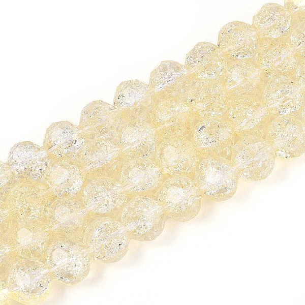 Transparentes craquements perles de verre brins