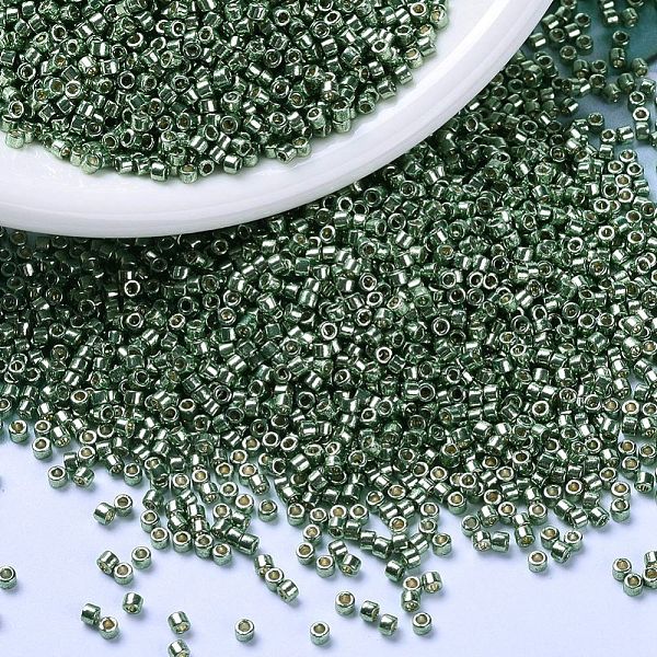 

PandaHall MIYUKI Delica Beads, Cylinder, Japanese Seed Beads, 11/0, (DB1845) Duracoat Galvanized Sea Green, 1.3x1.6mm, Hole: 0.8mm, about...
