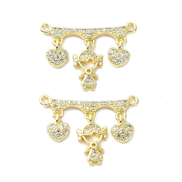 

PandaHall Rack Plating Brass Micro Pave Clear Cubic Zirconia Pendants, Long-Lasting Plated, Lead Free & Cadmium Free, Real 18K Gold Plated...