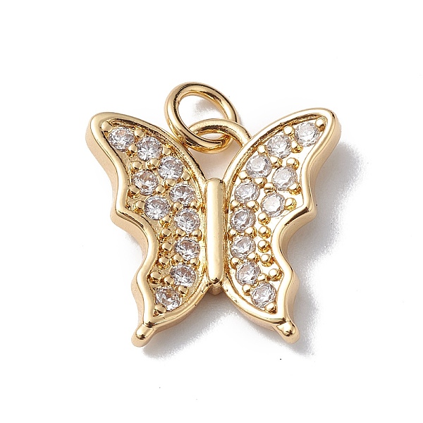 

PandaHall Brass Micro Pave Cubic Zirconia Charms, Cadmium Free & Lead Free, Real 18K Gold Plated, Long-Lasting Plated, with Jump Ring..., Clear