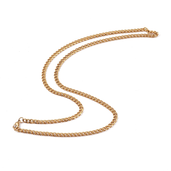 

PandaHall Men's Vacuum Plating 304 Stainless Steel Curb Chain Necklaces, with Lobster Claw Clasps, Golden, 23.85 inch(60.6cm), 4.5mm 304...
