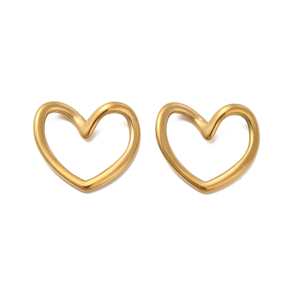 

PandaHall 304 Stainless Steel Linking Rings, Twisted Heart, Golden, 15x17.5x3.5mm, Inner Diameter: 7x13.5mm 304 Stainless Steel Heart