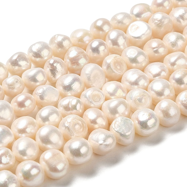 

PandaHall Natural Cultured Freshwater Pearl Beads Strands, Two Sides Polished, Grade 3A+, PapayaWhip, 8~9x9~10x7.5~8mm, Hole: 0.5mm, about..., Orange