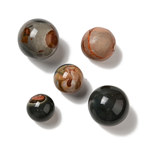 

PandaHall Natural Desert Jasper/Polychrome Jasper Display Decorations, Planet-Like Stone, Reiki Energy Stone for Meditation, Round Ball...