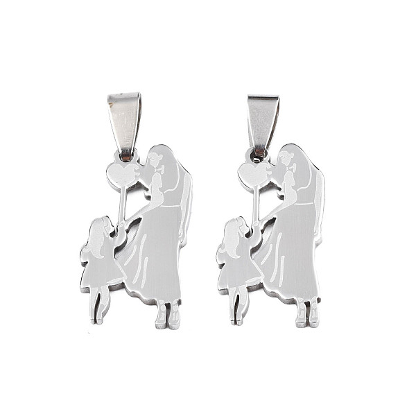 

PandaHall 201 Stainless Steel Pendants, Laser Cut, Human, Stainless Steel Color, 28x14.5x1.5mm, Hole: 3x8mm 201 Stainless Steel Human