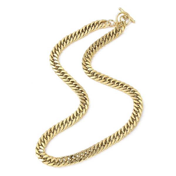 

PandaHall Ion Plating(IP) 304 Stainless Steel Curb Chain Necklace for Men Women, Real 14K Gold Plated, 18.03 inch(45.8cm) 304 Stainless...