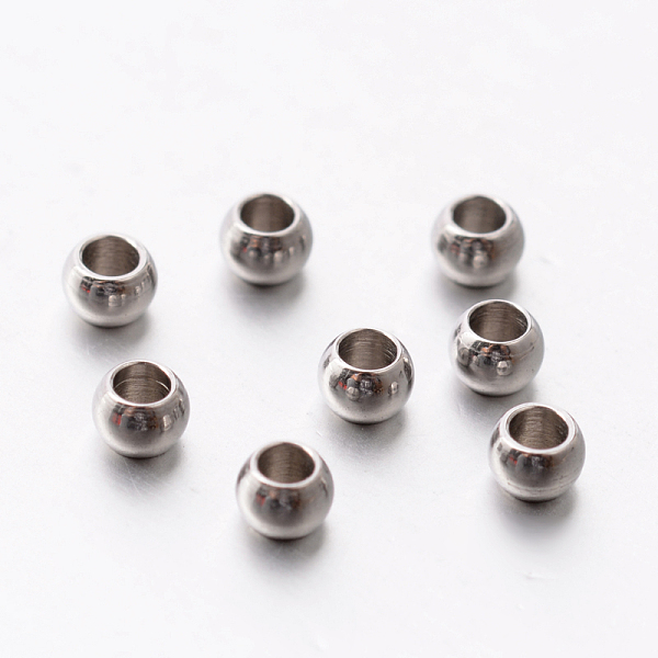 

PandaHall Rondelle 201 Stainless Steel Spacer Beads, Stainless Steel Color, 3x2mm, Hole: 1.5mm 201 Stainless Steel Rondelle
