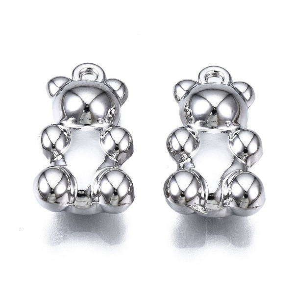

PandaHall Alloy Pendants, Cadmium Free & Nickel Free & Lead Free, Bear, Platinum, 17.5x9.5x5mm, Hole: 1.2mm Alloy Bear