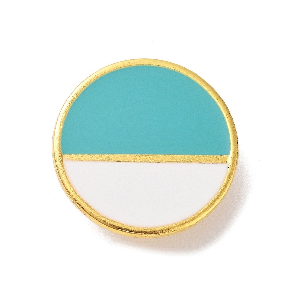 

PandaHall Golden Alloy Brooches, Enamel Pins, for Backpack Cloth, Round, 29.5x1.5mm Alloy+Enamel Round