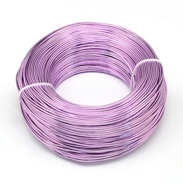 

PandaHall Round Aluminum Wire, Bendable Metal Craft Wire, for DIY Jewelry Craft Making, Medium Orchid, 10 Gauge, 2.5mm, 35m/500g(114.8..., Purple