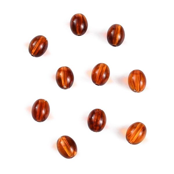

PandaHall Transparent Acrylic Beads, Oval, Dark Orange, 11x14mm, Hole: 2mm Acrylic Oval