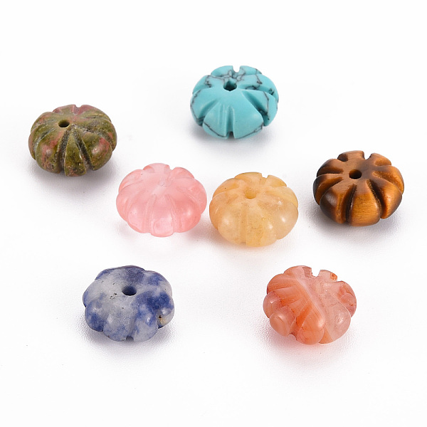 

PandaHall Natural & Synthetic Mixed Gemstone Beads, Flower, 10.5x5.5mm, Hole: 1.2mm Mixed Stone Flower
