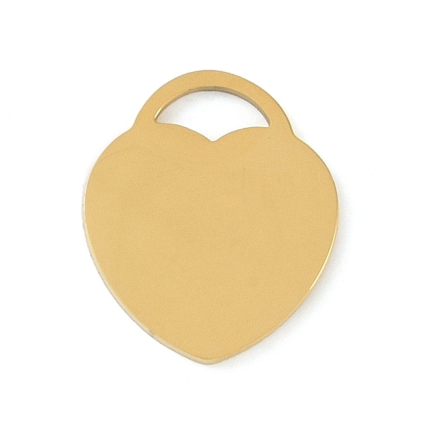 

PandaHall Ion Plating(IP) 304 Stainless Steel Pendants, Heart, Stamping Blank Tag, Golden, 19x16x1mm, Hole: 7x4mm 304 Stainless Steel Heart