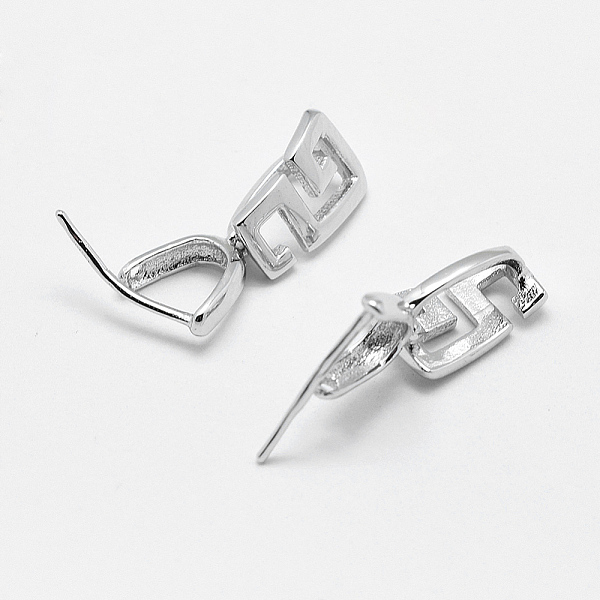 Anti-Tarnish Rhodium Plated 925 Sterling Silver Pendant Bails