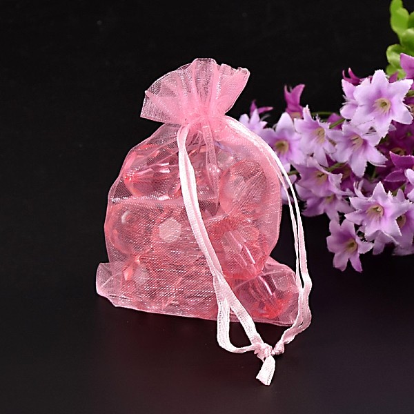 

PandaHall Organza Gift Bags with Drawstring, Jewelry Pouches, Wedding Party Christmas Favor Gift Bags, Hot Pink, Size: about 8cm wide, 10cm...