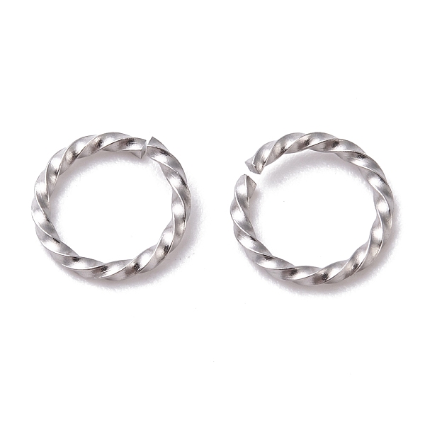 

PandaHall 304 Stainless Steel Jump Rings, Open Jump Rings, Twisted, Stainless Steel Color, 18 Gauge, 8x1mm, Inner Diameter: 6mm 304...