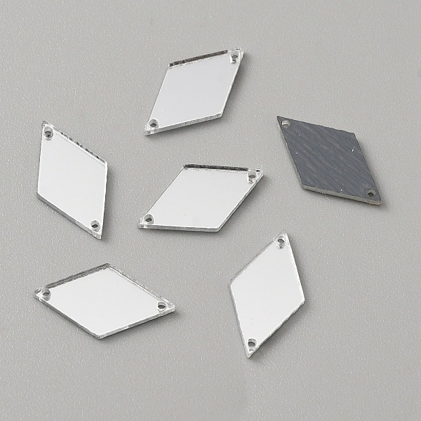 Rhombus Acrylic Mirror Sew on Rhinestone