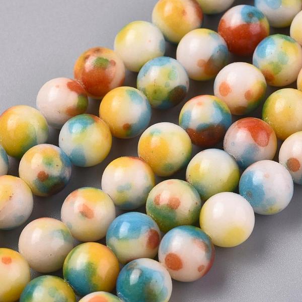 

PandaHall Natural Persian Jade Beads Strands, Dyed, Round, Tomato, 8mm, Hole: 1mm, about 50pcs/strand, 16 inch Persian Jade Round Red