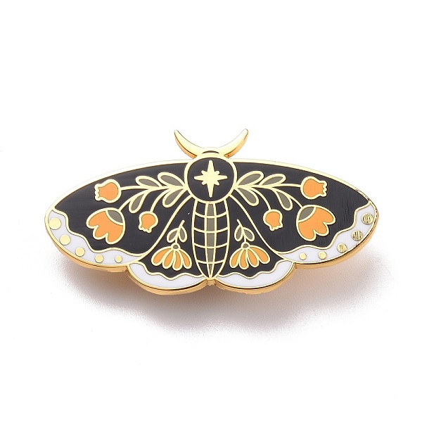 

PandaHall Butterfly with Flower Enamel Pin, Exquisite Alloy Enamel Brooch for Backpack Clothes, Golden, Orange, 23x45x8.5mm, Pin: 0.7mm...
