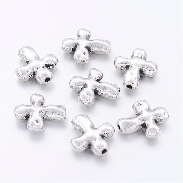 

PandaHall Alloy Beads, Cross, Lead Free and Cadmium Free, Antique Silver, 14x12.5x4mm, Hole: 2mm Alloy Cross