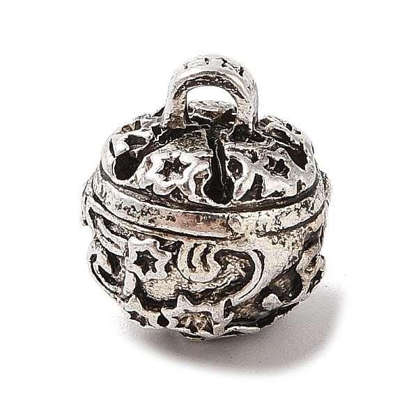 

PandaHall Tibetan Style Alloy Charms, Cadmium Free & Lead Free, Star whth Round, Antique Silver, 13x12.5x12mm, Hole: 2.5mm Alloy Round