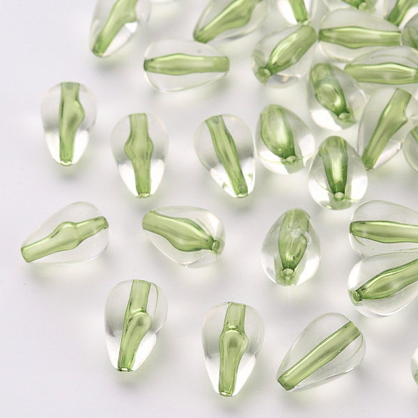 

PandaHall Transparent Acrylic Beads, Teardrop, Yellow Green, 14.5x9.5mm, Hole: 1.6mm, about 600pcs/500g Acrylic Teardrop