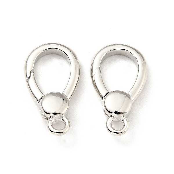 

PandaHall Brass Spring Gate Rings, Teardrop, Cadmium Free & Lead Free, Long-Lasting Plated, Platinum, 16x9x3.5mm, Hole: 1.6mm Brass